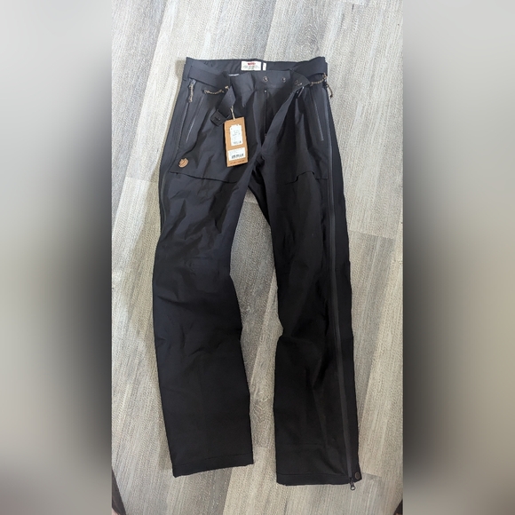 Fjallraven Pants - Fjallraven Eco-shell Waterproof trekking pants women's medium